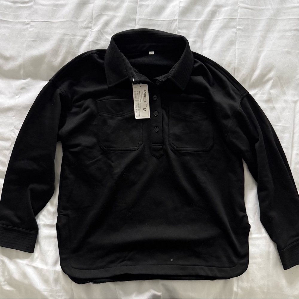 Women's Black Button Down Shirt